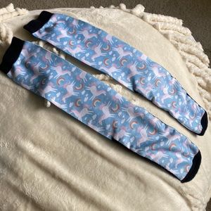 Equestrian tall riding socks.